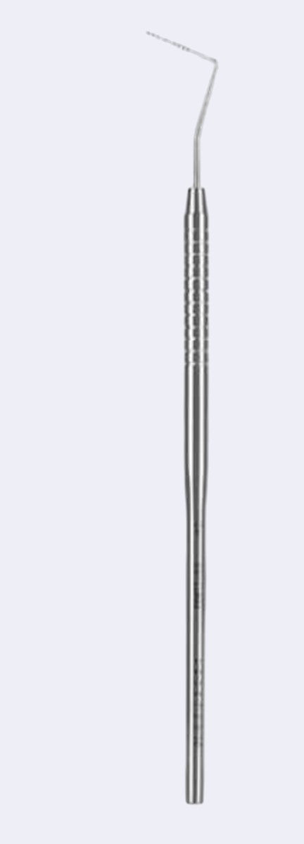 DENTISTOOLBOX stainless steel periodontal probe with clear, indelible markings for precise dental exams.