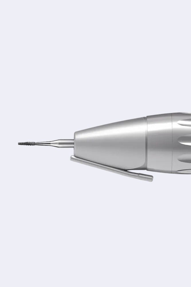 DENTISTOOLBOX 1:1 surgical handpiece with external irrigation, made of stainless steel for precision dental surgery.