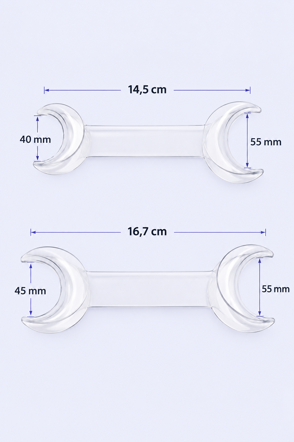 Ecarteurs transparents Larges et Petits