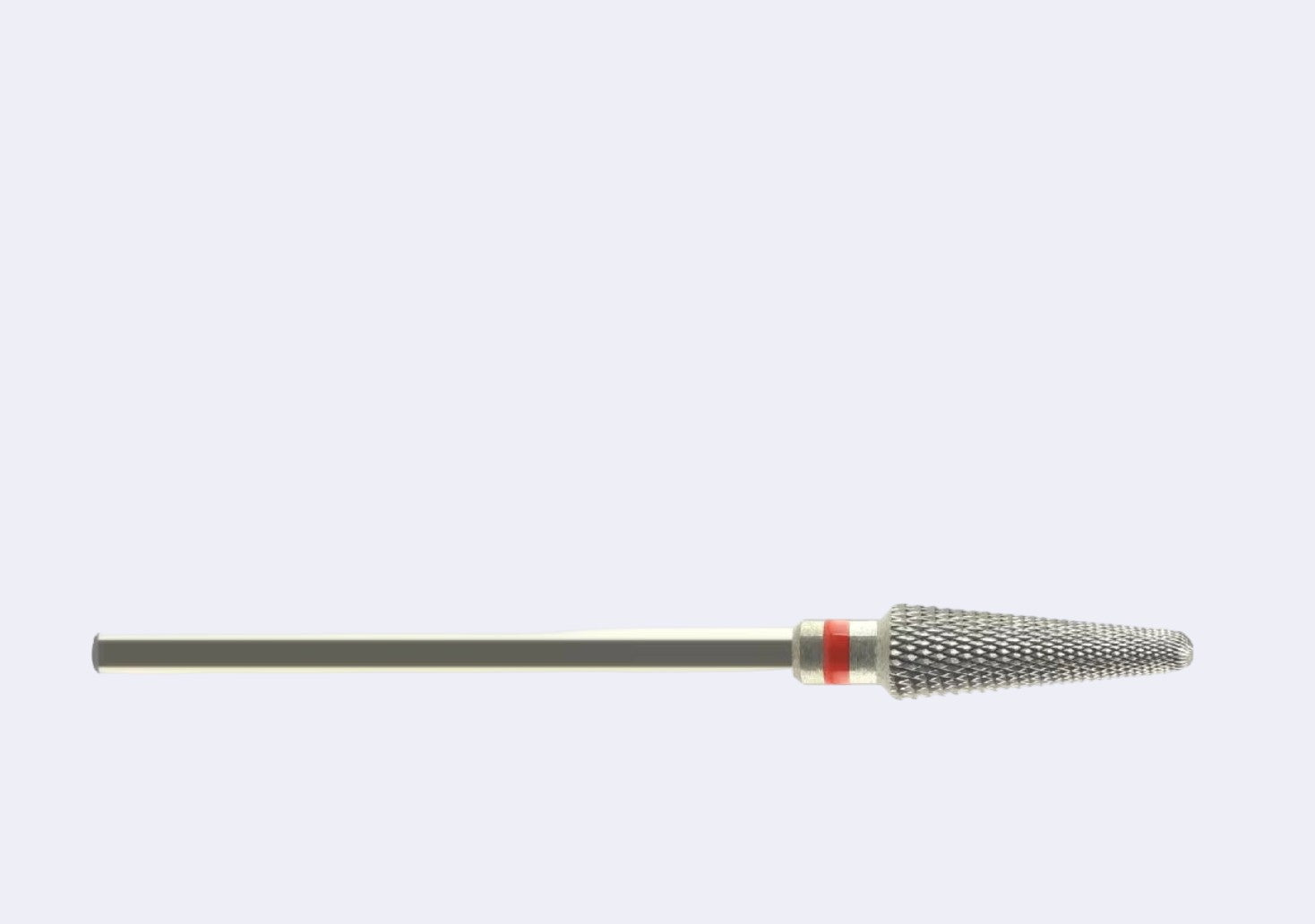 DENTISTOOLBOX red tungsten carbide dental bur for resin polishing, cone shape with cross-cut.