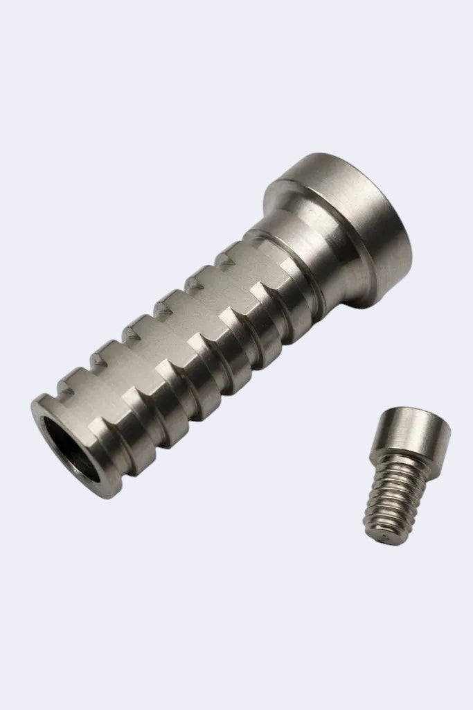 DENTISTOOLBOX temporary abutments and screws for Nobel Biocare and Zimvie multi-unit systems. Made of durable metal.