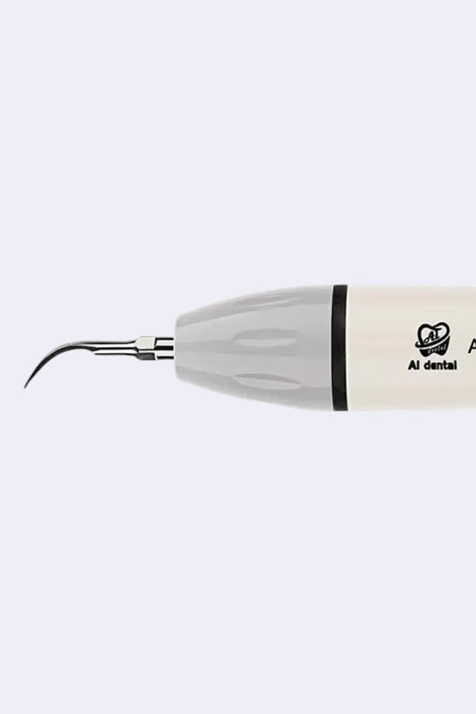 DENTISTOOLBOX compatible Satelec/DTE ultrasonic scaler handpiece with integrated LED light and curved tip for dental procedures.